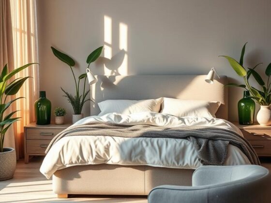bedroom ideas grey and green
