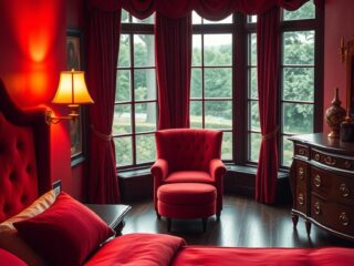 red bedroom