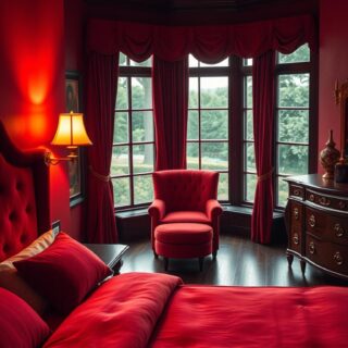 red bedroom