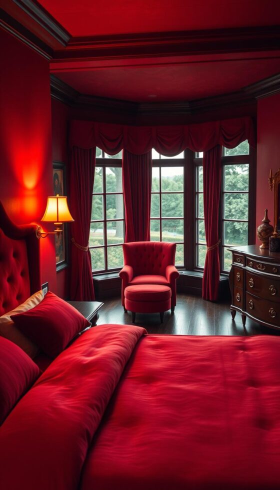 red bedroom