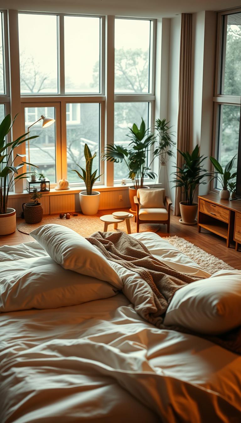 Bed in Living Room