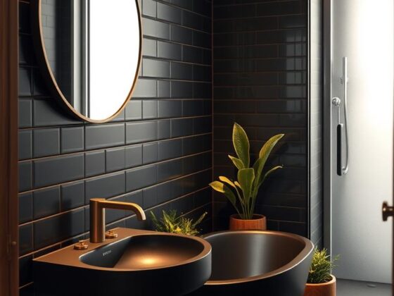 Black Small Bathroom