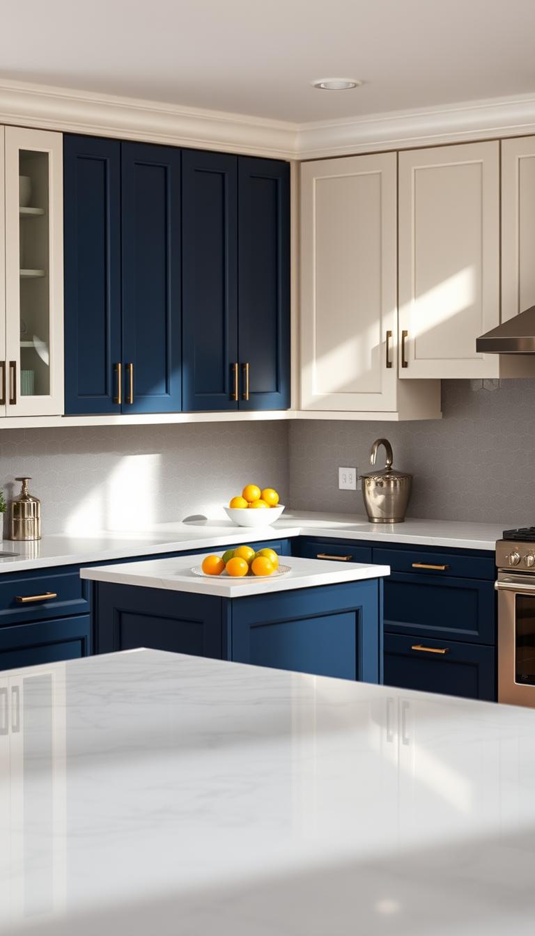 Two Color Kitchen Cabinets